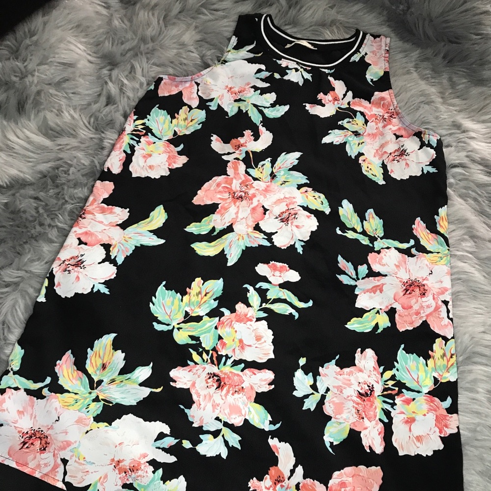 Black floral dress